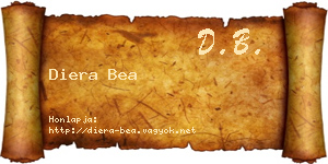 Diera Bea névjegykártya